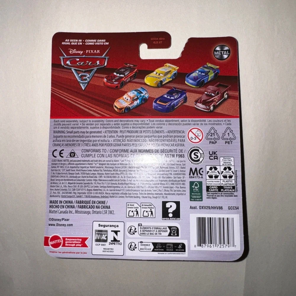 Disney Pixar Cars J.D. McPillar Tow Cap #4 Die-Cast‎ Race Car Mattel HHV86 New
